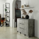 Moderní bezúchytková komoda šedý beton 100 cm se šuplíky a dvířky 101x76x35 cm