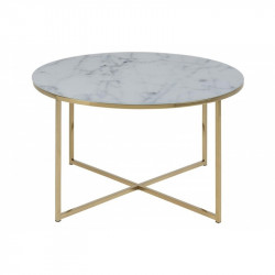 Hector Konferenční kulatý stolek Alisma 2 mramor bílý/zlatá