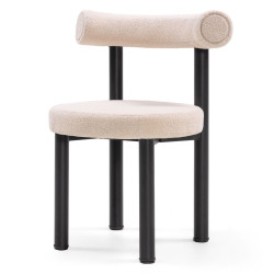 Moderní stylová židle do pokoje / kuchyně / jídelny, kovový rám + látkové čalounění