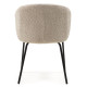 Měkce čalouněná židle s tenkými kovovými nohami béžová