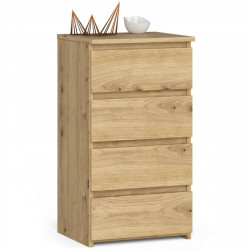 Vysoký šuplíkový noční stolek dub atrisan hnědý 35x40x74 cm