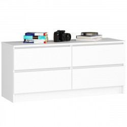 Ak furniture Komoda KIPS 4 šuplíky bílá