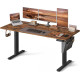Industriální psací stůl s elektricky nastavitelnou výškou na sezení i stání, šířka 160 cm