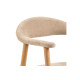 Designová dřevěná židle s čalouněním k jídelnímu stolu béžová / dub