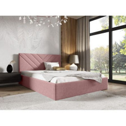 Luxusní postel 180x200 cm - čalouněný rám s roštem, sametový potah