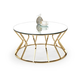 HALMAR Konferenční stolek AFINA 90 cm zlatý