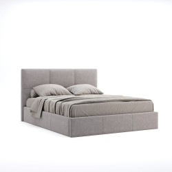3kraft Dvoulůžková čalouněná postel Lily 160x200 se zvedacím roštem šedá