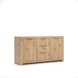 Komoda do obývacího pokoje široká 160 světlé dřevo dub artisan 160x87x47 cm