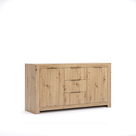 Komoda do obývacího pokoje široká 160 světlé dřevo dub artisan 160x87x47 cm