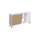 Designová obýváková komoda 150 na nožičkách dub safírový / bílá 150x82x36 cm