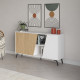 Designová obýváková komoda 150 na nožičkách dub safírový / bílá 150x82x36 cm