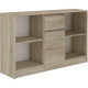 Obývací komoda dub sonoma 120 s dveřmi a otevřenými policemi 120x77x40 cm