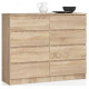 Šuplíková komoda 120 dub sonoma do chodby / předsíně / pokoje 120x99x40 cm