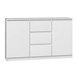 Klasická bílá levná jednoduchá komoda moderní bezúchytková 120x75x40 cm