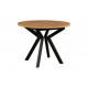 Kulatý jídelní stůl průměr 100 cm dub artisan + černé nohy, pro 4 osoby