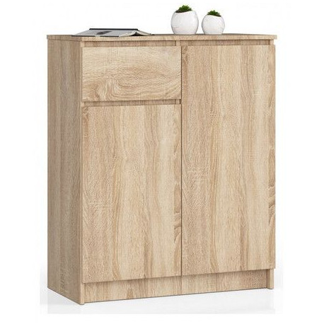 Komoda lamino dub sonoma světle hnědá 80 cm do obýváku / ložnice / předsíně, 80x99x40 cm