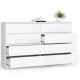 Bílá komoda 160 cm se šuplíky do obýváku / ložnice / pracovny, 160x99x40 cm