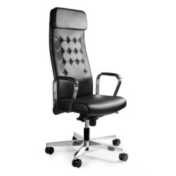 Otočné manažerské křeslo umělá umělá kůže + kovový podstavec